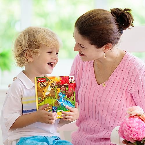 SYNARRY Magnetic Dinosaur Puzzle for Kids Ages 3-5, Travel Dinosaur Toys | 20-Piece Magnetic Travel Puzzle for Kids Ages 4-6, Car Airplane Road Trip Activities, Quiet Toys, Dinosaur Gifts for Kids - style: Dinosaur