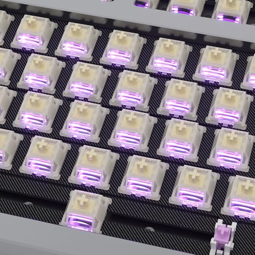 kutethy GATERON Milky Yellow Pro V3 Pre-Lubed Tactile 5 Pin Keyboard Switches for All MX Mechanical Keyboard (72PCS) - color: V3 Tactile switch, size: 72pcs