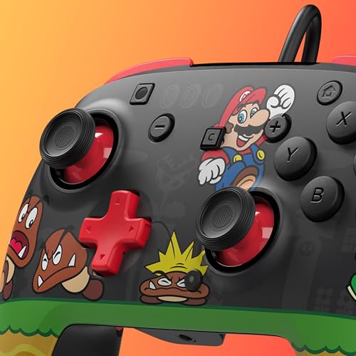 Turtle Beach Rematch Wired Controller Goomba Stomp Nintendo Switch 2 | Nintendo Switch 2, Lite, OLED, Hall-Effect Thumbsticks, 2 Mappable Buttons, Glows-in-the-Dark, C-Button, Goomba Stomp - color: Goomba