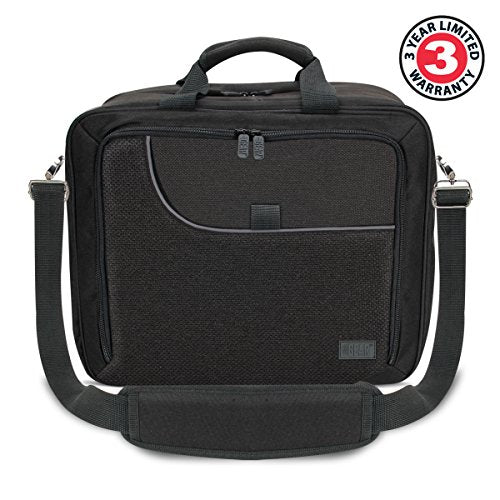 USA Gear Board Game Bag Fits Catan, Cards Against Humanity, Monopoly, Battleship, Sequence, Ticket to Ride & more - Board Game Storage Bag with Customizable Interior, Padded Shoulder Strap (Black) - color: Black