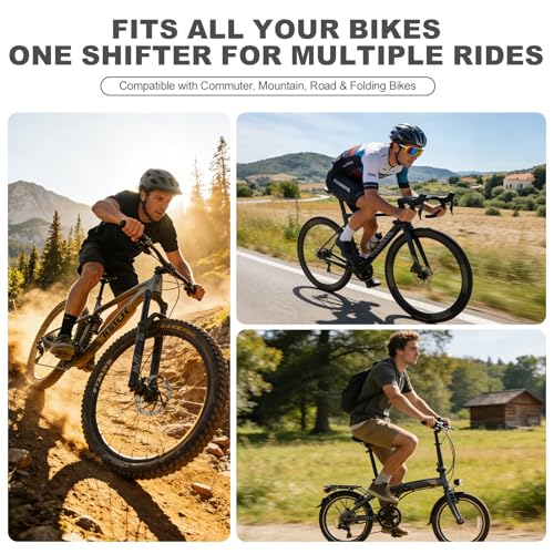 7 Speed Bike Shifter, SL-RV200-7 Speed Shifter Lever Bicycle Twist Grip Thumb Gear Shifter for MTB Folding Mountain Bike - size: RV200-7R