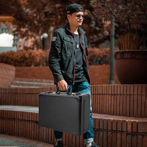 Protective Hard Case Shockproof Water-resistant with Customized DIY Foam Insert fit for Camera, Laptops, etc, 17 X 12 X 5-Inch - size: Inner:16.4''X 11.2 X 4.5''