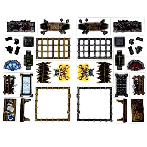 Arcknight Dungeon Master's Premium Maps, Miniatures & Spell Templates - Complete RPG Adventure Starter Set for D&D & Pathfinder