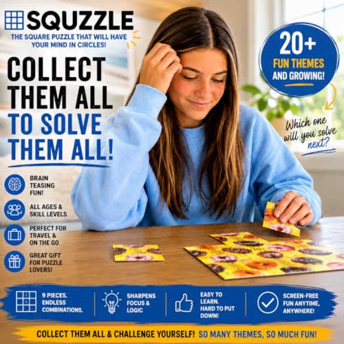 Squzzle Puzzle Brain Teaser | Screen-Free Mind Game | Great for Classrooms & Travel, Collect All Designs (Money (Travel Pouch))