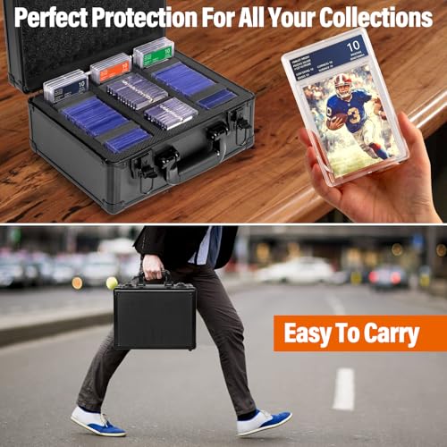 Graded Card Storage Box, Top Loaders Storage Case, Sports Trading Card Box, Cards Slab Case PSA MTG CSG BGS SGC Magnetic Holder, Waterproof Carrying Collector Storage Boxes - size: Large