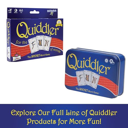 Quiddler Card Games for Kids - Collectors Tin, Playing Cards Word Games, 8+ | Collectors Tin, Award Winning, Family Game Night, Travel Games, Playing Cards Screen-Free - style: Quiddler