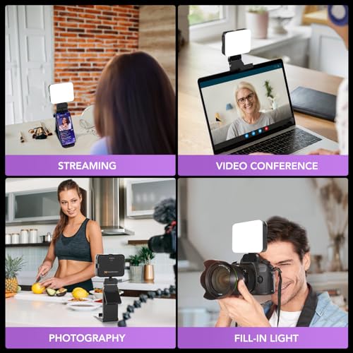 NearStream SL10B Selfie Light, Webcam Light for Video Conference, LED Video Light Streaming Light Kit with Adjustable Brightness & Color Temp, CRI95, Key Light for Streaming for Phone/PC