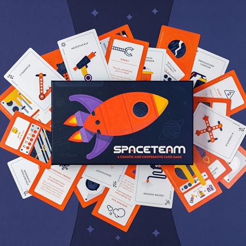 Stellar Factory Spaceteam Cooperative Card Game, 3-6 Players, Ages 12+ | 100% waterproof plastic cards; 5-minute rounds; adjustable difficulty; great icebreaker for parties & team-building.