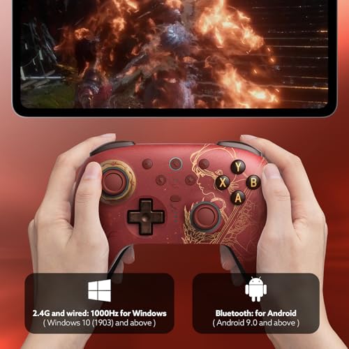 8Bitdo Ultimate 2 Wireless 2.4G Controller - WUCHANG: Fallen Feathers | For Windows PC, Apple, Steam & Android, TMR Joystick, Star-Ring RGB Lights, Adjustable Trigger Locks, Charging Dock Included - color: Fallen Feathers