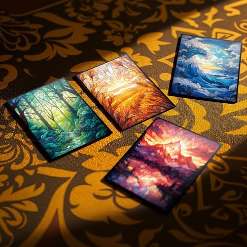 MTG Card Sleeves - Plains- Ultra Clear Front & Matte Finish Back, 100 Count Standard Size Matte Art Sleeve for Magic The Gathering - color: Plains