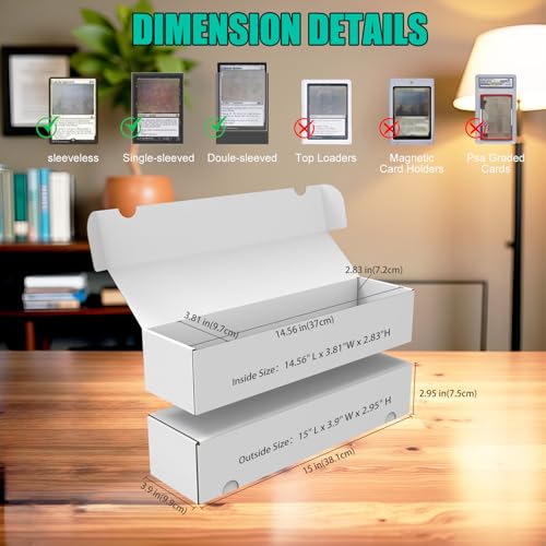 Collectible Trading Cards Storage Box, Card Storage Box with Trading Card Dividers, Collectible Trading Cards (10-Pack) - size: 10 Pack