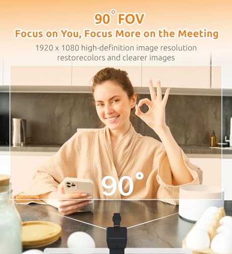 TOUCAN 1080P Webcam for pc, Webcam with Microphone for Laptop, Plug and Play USB Web Cam, 90°View Computer Camera, External Camera for Streaming, Skype, Zoom, FaceTime, Hangouts, MacBook/Tablet - style: W3001+Webcam