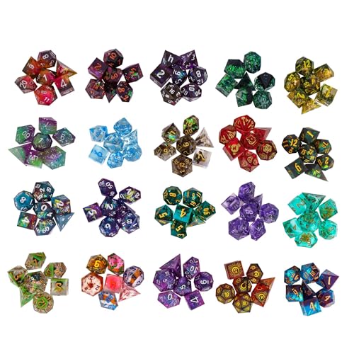 Mystery Sharp Edge Dice Set Random DND Dice Set for Tabletop Games | Multi-Styles, DM Gift, for Dungeons and Dragons Role Playing Games - color: Mystery-sharp Edge