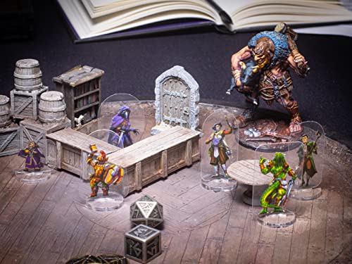 Arcknight Flat Plastic Miniatures: Mankind; 62 Unique Human-Themed Minis for DND 5e and Pathfinder; Affordable, Skinny Figurines for Dungeons and Dragons and Other Tabletop RPG Games