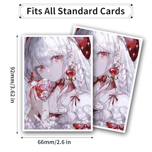 MTG Card Sleeves, Ultra Clear Front & Matte Finish Back, 100 Count Standard Size Matte Art Sleeve for Magic The Gathering (Flame) - color: Flame