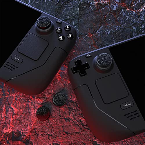 PERFECTSIGHT Thumb Grip Caps for Switch 2 2025/ Steam Deck PS5/PS4/Xbox One/360/NS Pro Controller, Anti-Slip Thumbsticks Joystick Caps Analog Stick Button Cover with Joystick Protectors, Geometry - color: Black Geometry