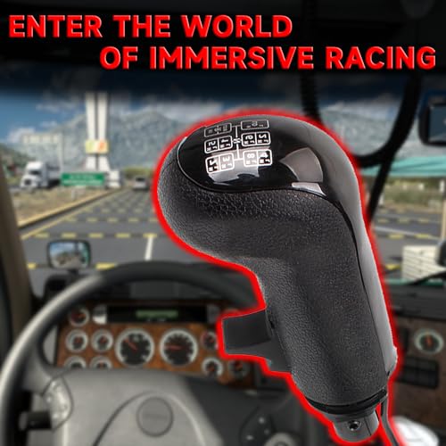 ATS Shifter for PC American Truck Simulator Accessories Sim Shifter Accessories USB Shift Knob for ATS ETS2 Compatible with Logitech G27 G29 G920 G25 G923 Moza HGP Thrustmaster TH8A Fanatec SQ PXN A7