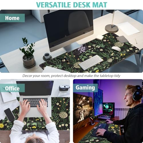 Desk Mat, Mouse Pad with Wrist Rest,4-in-1 Large Mouse Pads for Desk,Computer Ergonomic Mousepad with Wrist Support for Keyboard and Mouse(Grass) - color: Grass