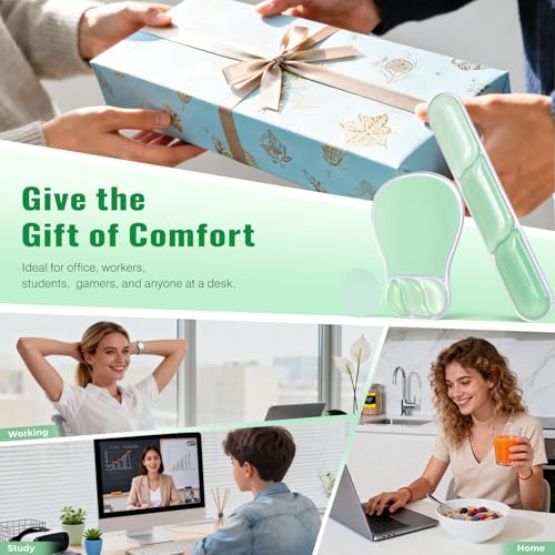 Ospelelf Mouse Pad with Wrist Rest Set Gel Ergonomic Keyboard Wrist Support Anti-Slip Rubber Bottom Office Women Desk Accessories for Computer, Laptop and Gaming, Green - color: Green, style: Keyboard Rest + Mouse Rest + Coaster