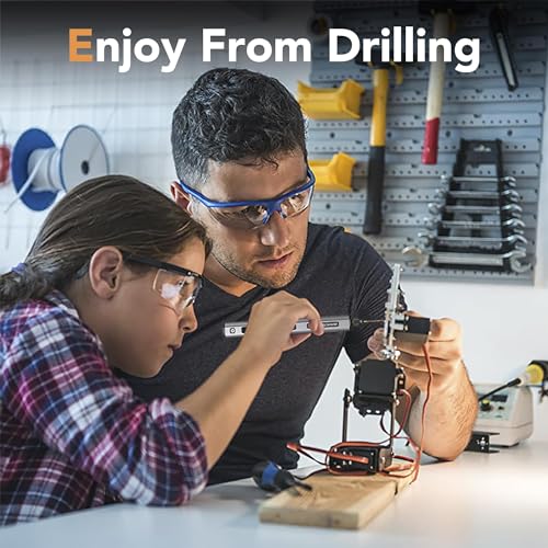 AM ARROWMAX Mini Drill Pen, 5-Speed, LED Lights, OLED Display, Aluminium Box, Resin Drill Set With 10 Small Bits, 3/32-Inch Shank, For Jewelry Making, Wood, Plastic,(SDS) - style: SDS