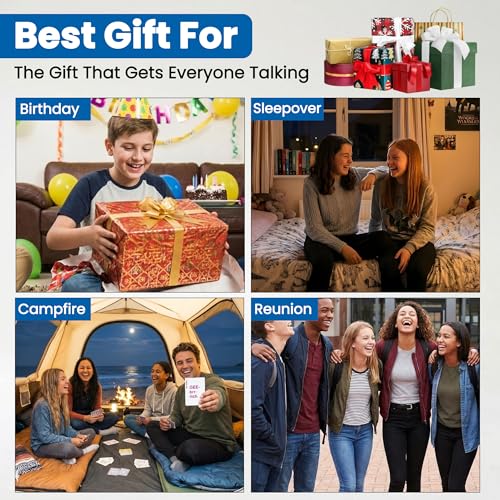 The Gibberish Guess Game Standard Playing Cards, Funny Word Games for Teens | Road Trip Travel Size Game, Family Friendly, Jibberish Silly Game Portable for Car Trip Activities, Boredom Buster for Kids