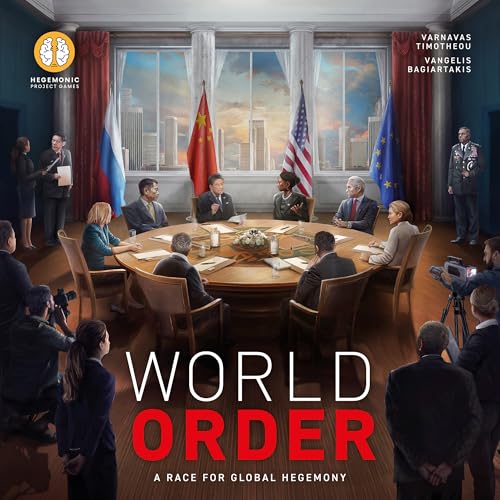 World Order - Political & Economic Events Board Game, Asymmetric Card Driven Play, Global Power Area Control, Deck-Building, Ages 14+, 2-4 Players - style: Political & Economic Events
