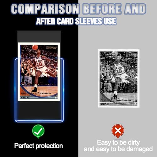 400 Card Sleeves Top Loaders for Cards, 3" x 4" Standard Premium Toploaders Card Holders Hard Plastic Card Protectors for Trading Sports Football Game Cards(200 Toploaders + 200 Penny Sleeves) - size: 200 Toploaders + 200 Penny Sleeves