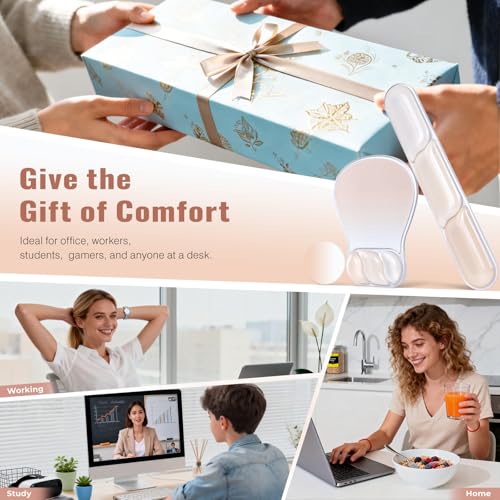 Ospelelf Mouse Pad with Wrist Rest Set Gel Ergonomic Keyboard Wrist Support Anti-Slip Rubber Bottom Office Women Desk Accessories for Computer, Laptop and Gaming, Pink - color: Pink, style: Keyboard Rest + Mouse Rest + Coaster