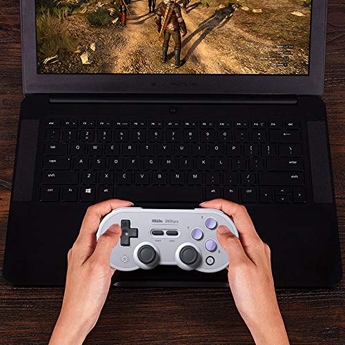 8Bitdo Sn30 Pro Bluetooth Gamepad (SN30 PRO-SN) with Joysticks Rumble Vibration Gamepad for Windows, Mac OS, Android, Steam, Switch, etc - color: SN30 PRO-SN