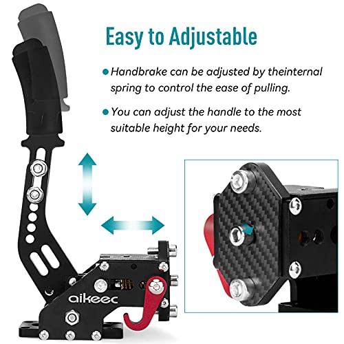 aikeec 64 Bit USB Handbrake with Clamp for PC Windows Sim Racing Games G25 G27 G29 T500 FANATECOSW Dirt Rally with Handle Grip - color: black, size: with clamp