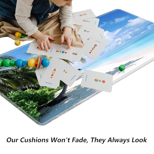 White Sandy Beach for MTG & TCG Playmat Mouse Pad,BFDHGQZC 24" x 14" Game Mat for MTG/RPG/CCG Trading Card Game Playmats Table Mat Perfect for Card Games Video Games Computer Office - color: White Sandy Beach