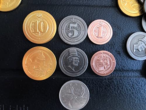 Sleeve Kings 50 Metal Coin Board Game Upgrade Set (Industrial Coins) - style: Industrial