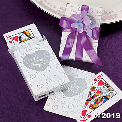Fun Express - Love Playing Cards for Wedding - Toys - Games - Card Games - Wedding - 12 Decks
