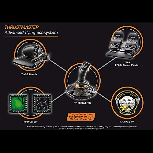 Thrustmaster T16000M FCS Flight Pack (Compatible with PC) - style: Flight Pack T16000M FCS