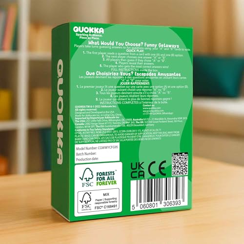 QUOKKA Card Game for Teens, Kids, Adults – 500+ Hilarious Travel & Vacation Scenarios | Funny Getaways What Would You Choose Challenge | Family Nights & Party Game for Friends, Road Trips & Sleepovers - color: 5. Funny Getaways