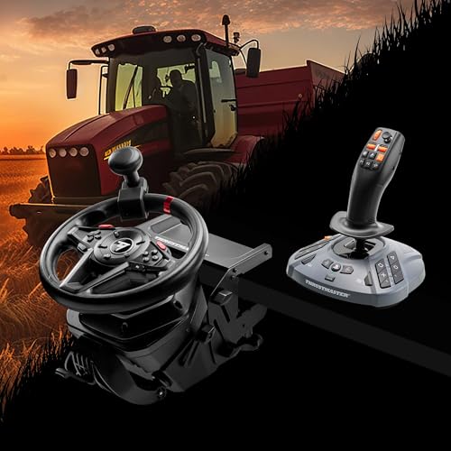 Thrustmaster T128 SimTask Sim Wheel Pack for Truck & Farming - PS5 & PC | Force-feedback base, T2PM pedals, steering kit, 900-degree rotation, metal flat-mount clamp, 3-axis height adjustment - style: T128P & Steering Kit Bundle