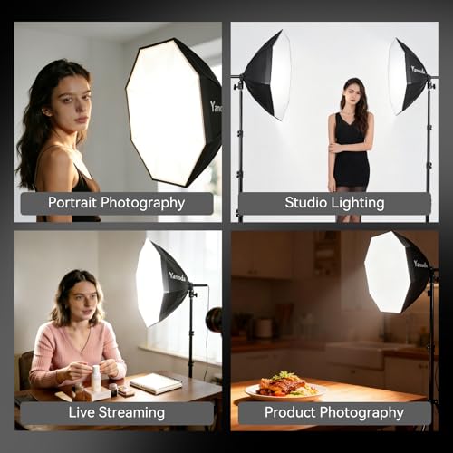 Softbox Lighting Kit 20"x20" with Remote Control, 2 Pack Photography Lighting Kit with Adjustable LED Light, 3000K-7500K Studio Lights for Product Photography, Live Streaming, Video Recording - size: 20''x20'' 2PK