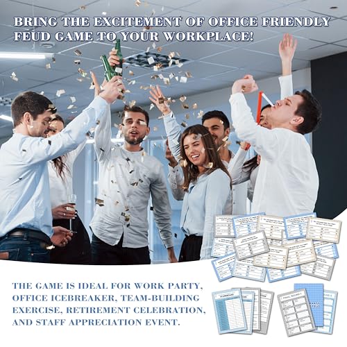 Office Family Feud Game, Office Friendly Feud Games, Team Building Game for Work, Ice Breaker Work Party Games for Adults, Retirement Party Decorations, 05