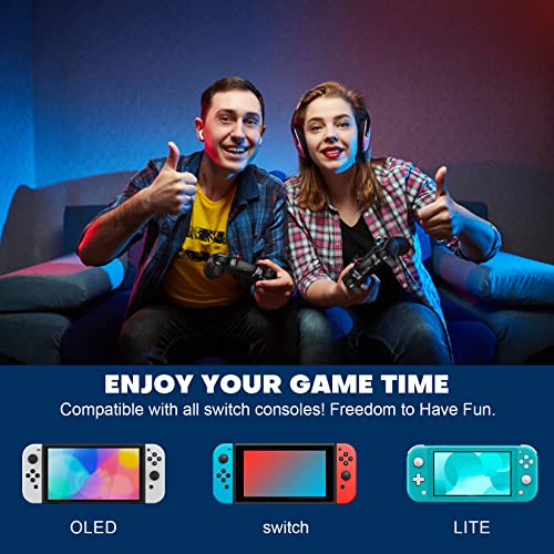 Diswoe Switch Controller, Wireless Pro Controller for Switch 2/Switch/Switch Lite/Switch OLED, Switch Remote Gamepad with Joystick, Adjustable Turbo Vibration with Programmable Function - color: Black+BF