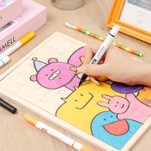 Mr. Pen- Blank Wooden Puzzle, 100 Pieces, 14.2" x 10.6" | Wooden Blank Puzzles to Draw on - size: 100 pcs, 14.2" x 10.6"