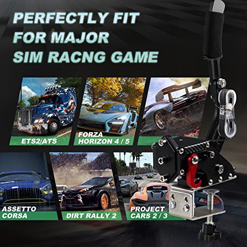 YESHMA 64 Bit Upgrade 2-in-1 USB Handbrake Only for G920 Compatible With Xbox / Xbox series S / Xbox series X + PC Computer System Professional Gaming Peripherals for Racing Games with Non-Contact Plus Hall Sensor.With Clamp