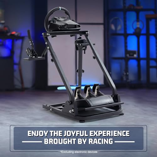 Marada Racing Steering Wheel Stand Adjustable Driving Simulator Cockpit Fit for Thrustmaster T300RS T500RS, for Logitech G929 923 Wheel & Pedals & Handbrake Purchase Separately