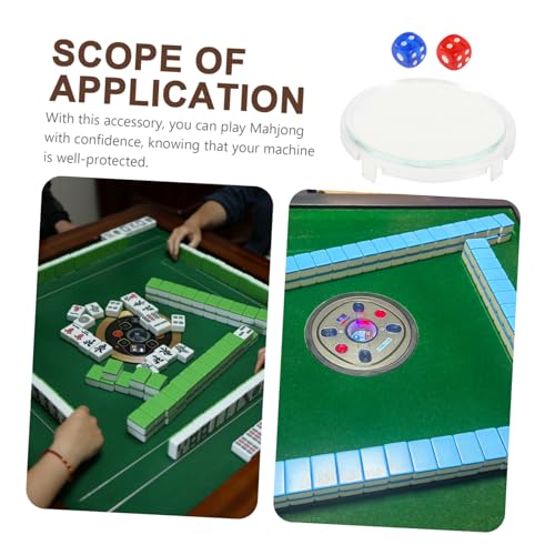 Mahjong Machine Dice Cover Glass Tool Dice Game Holder Table Accessory