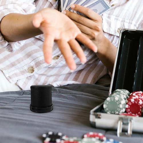 Dice Rolling Cup with Base for Party and Bar Use Custom Dice Storage Container with Egyptian Pattern and Shaking Cup for Board Games and Ktv Entertainment