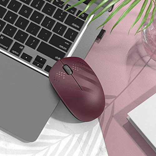 seenda Wireless Mouse for Laptop, 2.4G Noiseless Mouse with USB Receiver - Optical Tracking Portable Computer Mice for Chromebook, PC, Tablet, Windows System, 24 Months Battery Life - Red&Black - color: Red and Black