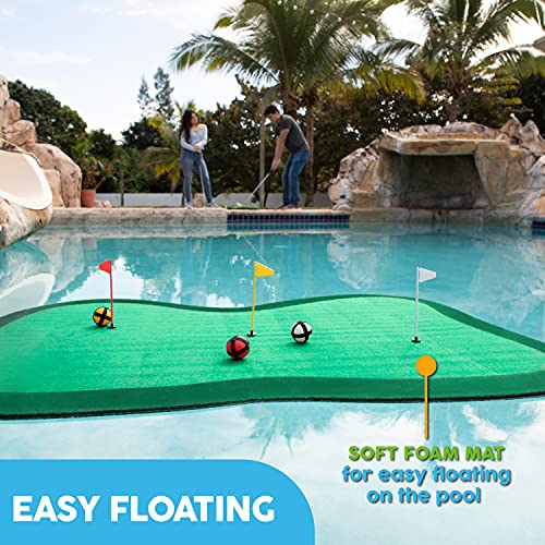MD Sports Big Sky Putting Green Golf Training Games Pong Style, Perfect for Golf Game Practice - style: Floating Chipping Green