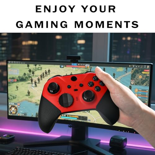DIY Customized Model 1797 Elite Series 2 Controller-Vest Red Custom Color | DIY Compatible with Xbox Elite Series 2, Xbox Series X/S, Includes Accessory Bag - color: Vest Red