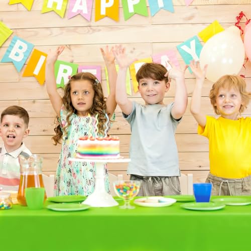 4 Pack Green and Brown Party Tablecloth Bulks 54 x 108 Inches Disposable Plastic Pixel Gaming Tablecloth Green Brown Table Cover for Picnic Video Game Birthday Party Supplies - color: Green Brown, style: Video Game