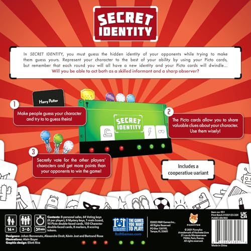 R&R Games Secret Identity Party Game for Adults and Kids | Perfect for Family Night