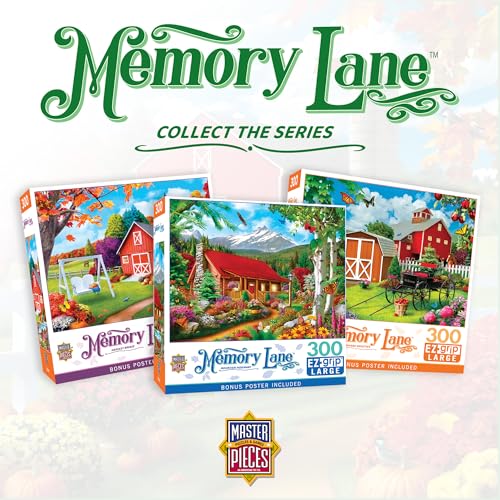 MasterPieces - 300 Piece Jigsaw Puzzle, Large EZ Grip Shapes, Rolling Pastures, Fun for Adults, Seniors, Family, Kids, Non-Glare Finish, 18"x24" - size: 300 Piece